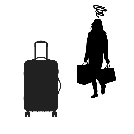 荷物が多い